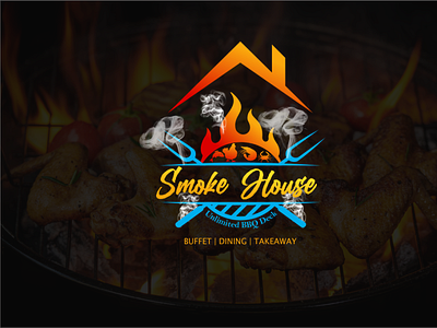 Smoke House Logo Designing branding graphic design graphics graphics designer illustration logo logo design social media post
