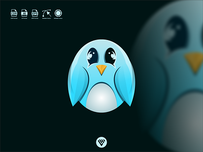 cute pinguin  logo
