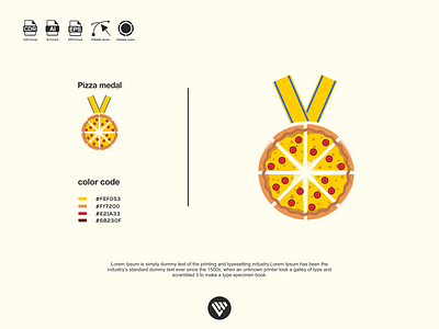 pizza medal logo app branding design graphic design icon illustration illustrator logo typography vector