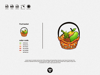 fruit basket logo app branding design graphic design icon illustration illustrator logo typography vector