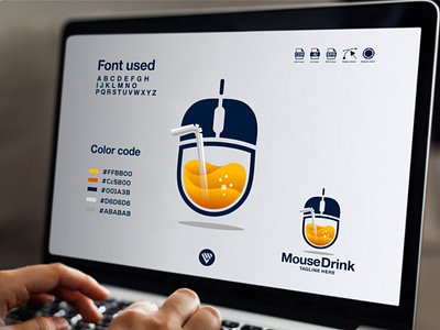 mouse drink logo concept app branding design graphic design icon illustration illustrator logo typography vector