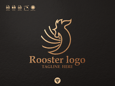 Rooster logo app branding design graphic design icon illustration illustrator logo typography vector