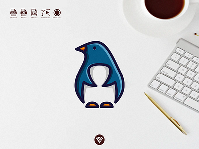 Penguin Logo app branding design icon illustration logo typography ui ux vector