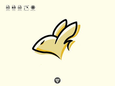 rabbit logo app branding design icon illustration logo typography ui ux vector