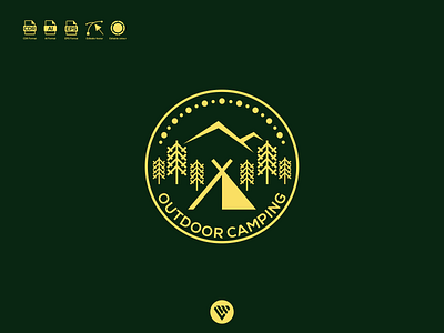 CAMP LOGO app branding design icon illustration logo typography ui ux vector