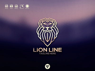 lion logo app branding design icon illustration logo typography ui ux vector
