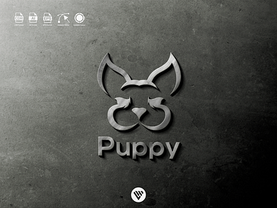 puppy logo app branding design icon illustration logo typography ui ux vector