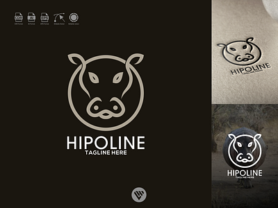 hippo logo app branding design icon illustration logo typography ui ux vector