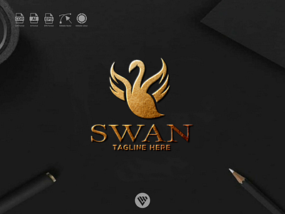 Swan logo design app branding design icon illustration logo swan typography ui ux vector