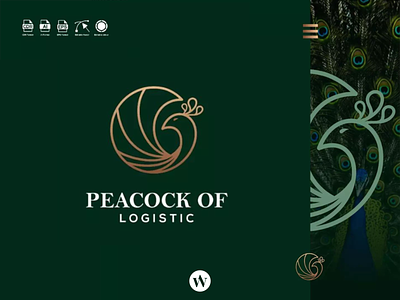 PEACOCK LOGO DESIGN app branding design icon illustration logo peacock typography ui ux vector