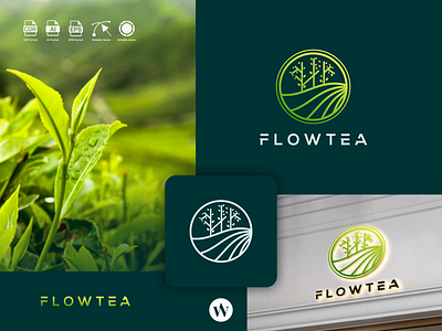FLOWTEA LOGO DESIGN app branding design flowtea icon illustration logo tea typography ui ux vector