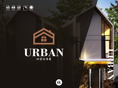 URBAN HOUSE LOGO DESIGN app branding design house icon illustration logo typography ui urban urbanhouse ux vector