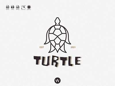 TURTLE LOGO DESIGN app branding design icon illustration logo turtle typography ui ux vector