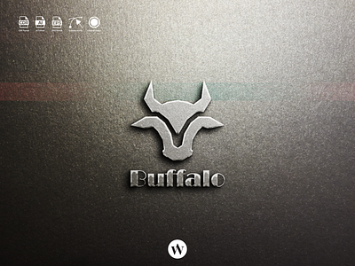 BUFFALO LOGO app branding buffalo design icon illustration logo typography ui ux vector