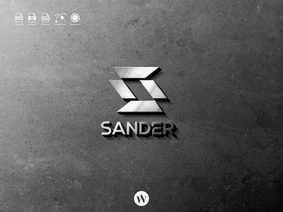 SANDER LOGO app branding design icon illustration letters logo monogram typography ui ux vector