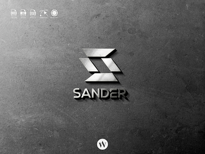 SANDER LOGO app branding design icon illustration letters logo monogram typography ui ux vector