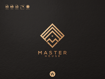 Masterhouse Logo app branding design home house icon illustration letters logo monogram typography ui ux vector