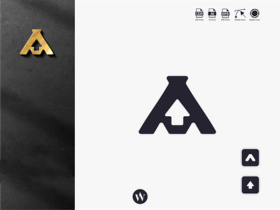 Negative Space Logo app arrows branding design icon illustration letters logo monogram negative space typography ui ux vector