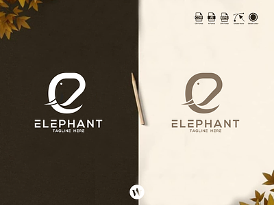 Elephant Logo app branding design elephant icon illustration logo typography ui ux vector