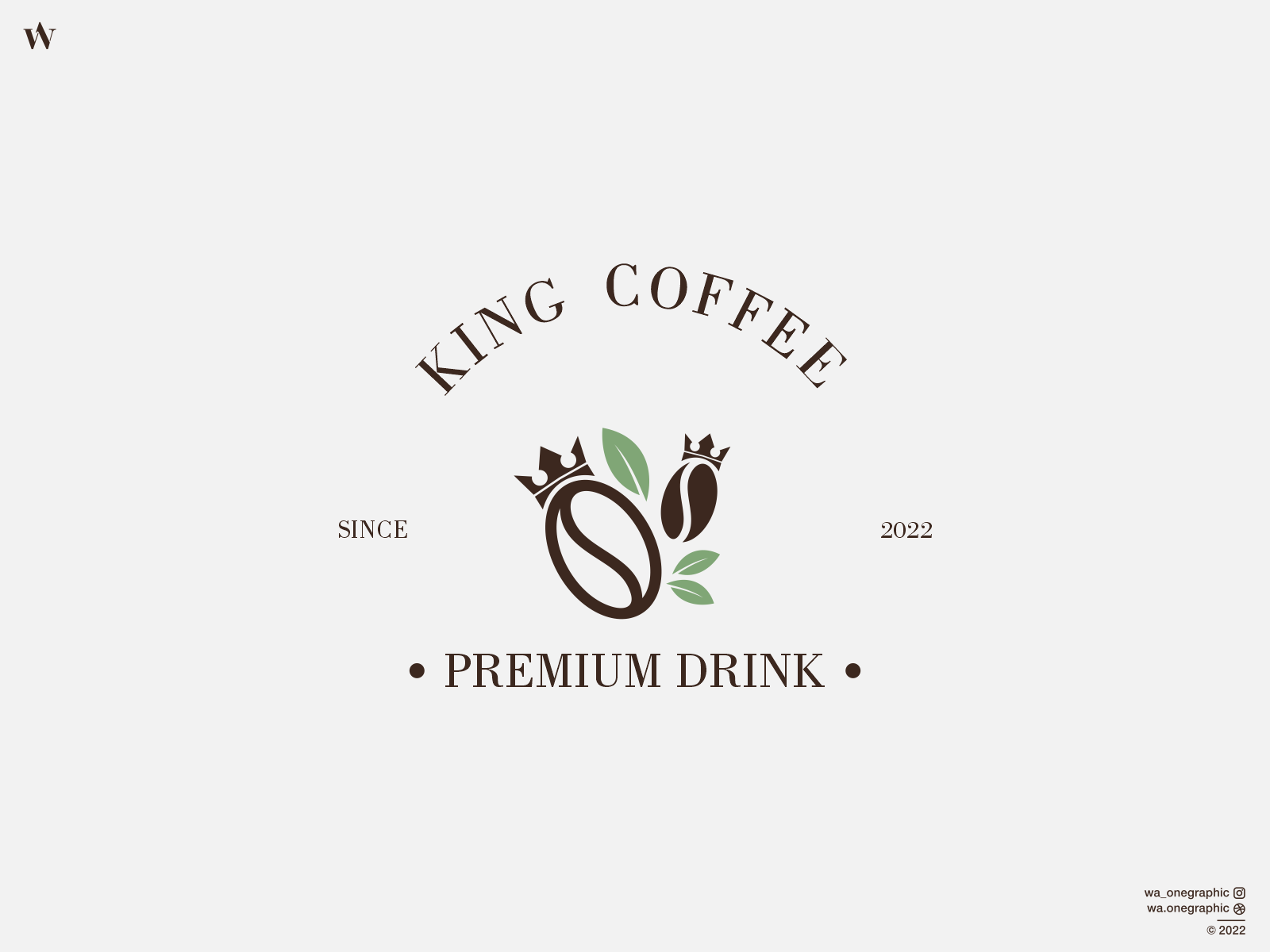 King Coffee Logo by wa.onegraphic on Dribbble