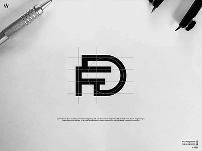 FD Logo 3d animation app branding design graphic design icon illustration letters logo monogram motion graphics typography ui ux vector