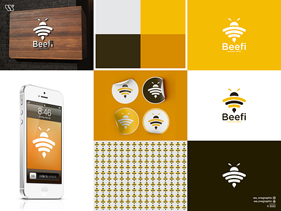 Beefi Logo 3d animation app bee beefi branding design graphic design icon illustration logo motion graphics typography ui ux vector wifi