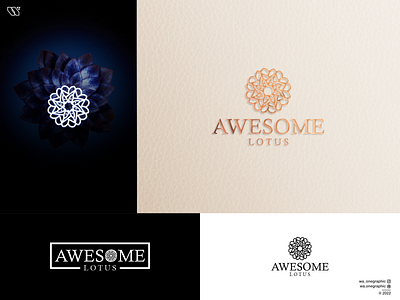 awesome lotus logo 3d animation app branding design graphic design icon illustration logo lotus motion graphics typography ui ux vector