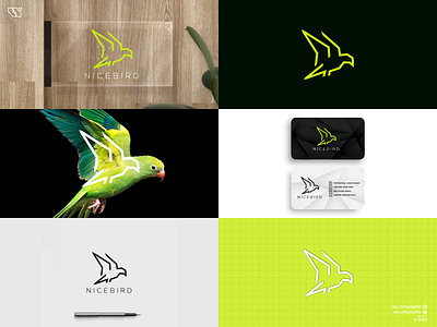 Nicebird Logo 3d animation app bird branding design graphic design icon illustration logo motion graphics typography ui ux vector