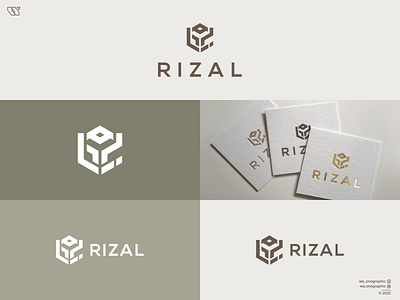 RIZAL Logo 3d animation app branding design graphic design icon illustration logo motion graphics typography ui ux vector