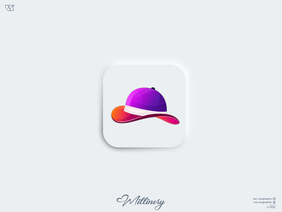 Millinery logo gradient 3d animation app branding design gradient graphic design icon illustration logo millinery motion graphics typography ui vector