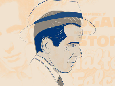 Humphrey Bogart illustration