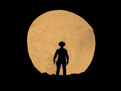 Cowboy cowboy illustration moon