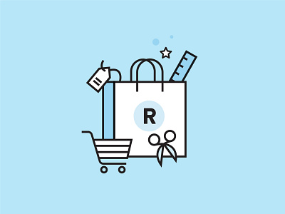 Shop Icon bag design icon illustration shopping vector