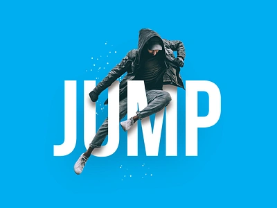 Jump graphic design jump photoshop typo typography