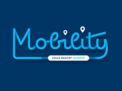 Mobility illustration design illustration typography vector