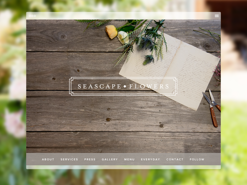 Seascape Flowers | Home Page website clean responsive ui ux web design web development feminine floral california expressionengine spark creative