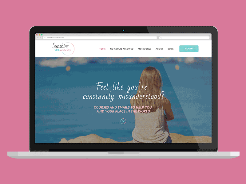 Sunshine YOUniversity feminine boston stripe membership site expressionengine web development web design redesign responsive ux ui