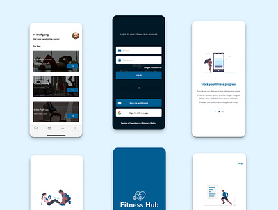 Fitness app app design ui ux