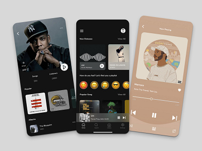 Music App app design ui ux