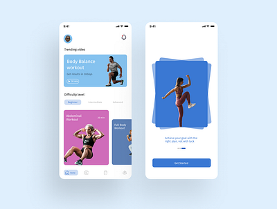 Fitness App 3d animation app branding design graphic design illustration logo motion graphics typography ui ux web website