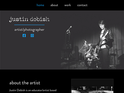 Artist - Home Page artist design portfolio web