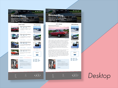 Car Blog Mockup blog design portfolio ui website