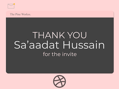 Thank you Sa'aadat Hussain for inviting me to dribbble. branding
