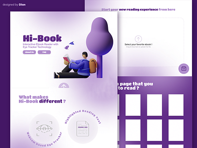 Web Design | Hi-Book : Interractive Ebook Reader design ui ui design uiux web design website