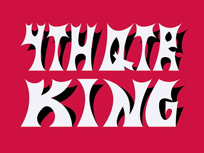 Fourth Quarter King design typography vector