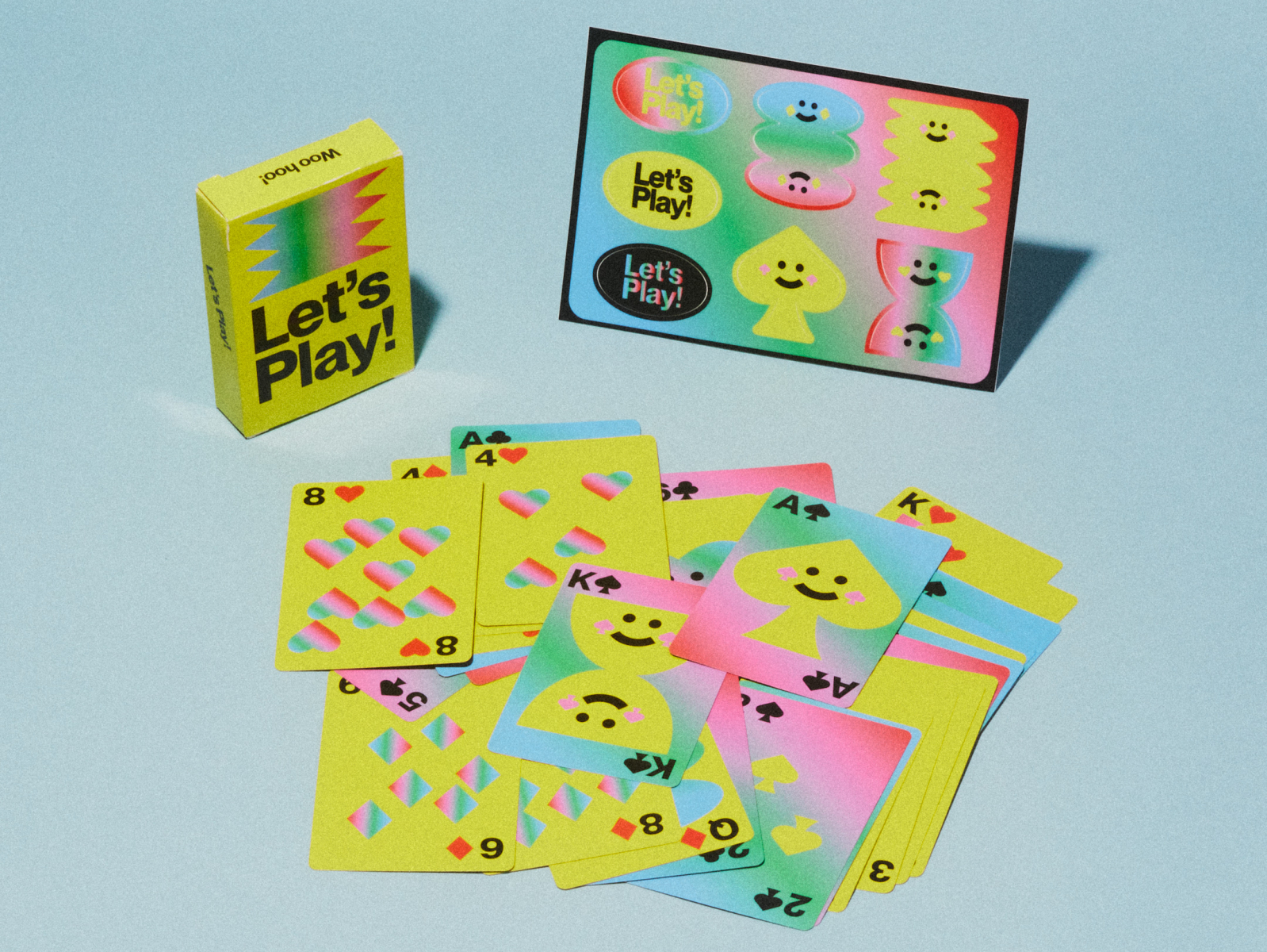 Let's Play! deck of cards and stickers by zelda galewsky on Dribbble