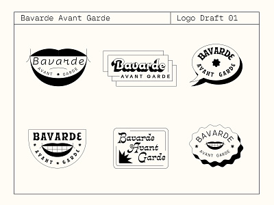 Bavarde Avant Garde - Logo Drafts branding design graphic design illustration logo typography