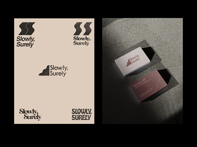 Slowly, Surely Logo & Business cards branding business card design graphic design illustration logo typography