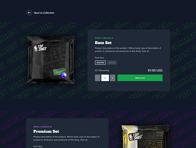 Product Listing Page Concept basketball branding nft typography ui ux