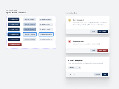 Button Component Variation Library